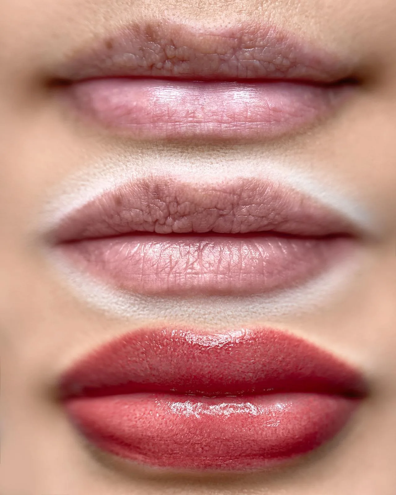 Lips before/after